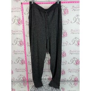 Hyba joggers sweatpants stretchy soft Cozy Dark Gray Knit Lounge Pants